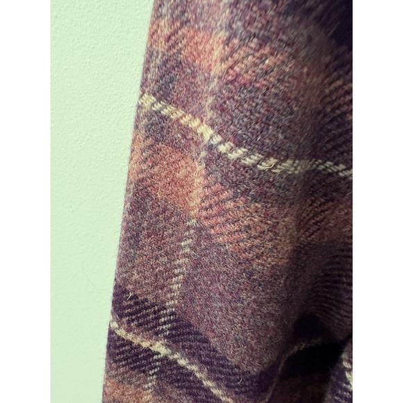 Vintage Chadwick's Wool Blazer Womens Sz 14 Boston Purple Plaid Preppy - Picture 6 of 14